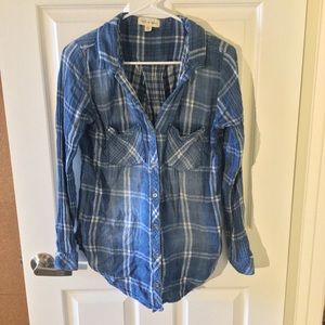 Anthropologie plaid flannel